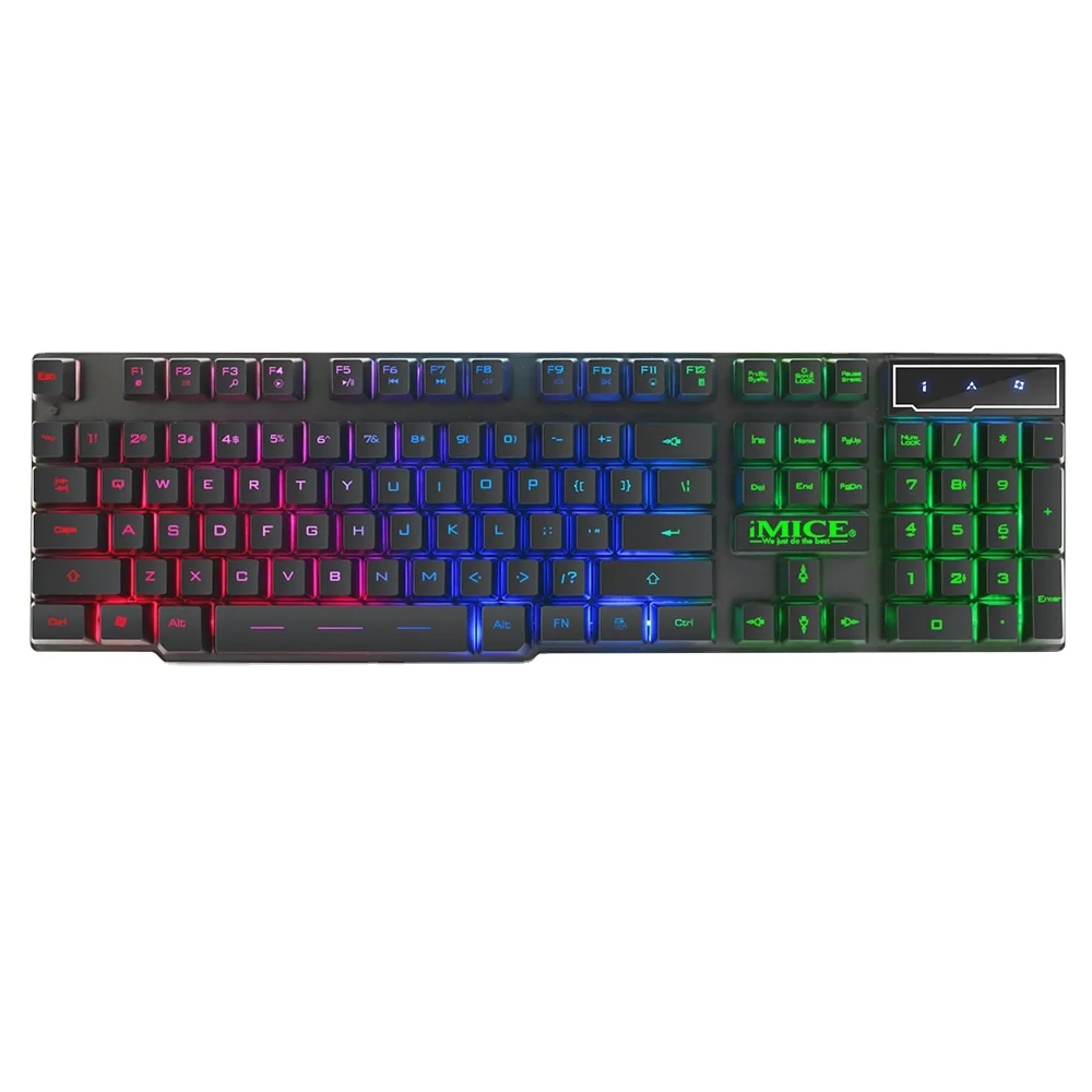 

Factory price USB Interface 104 Keys Wired Colorful Backlight Gaming Keyboard for Computer PC Laptop, Black