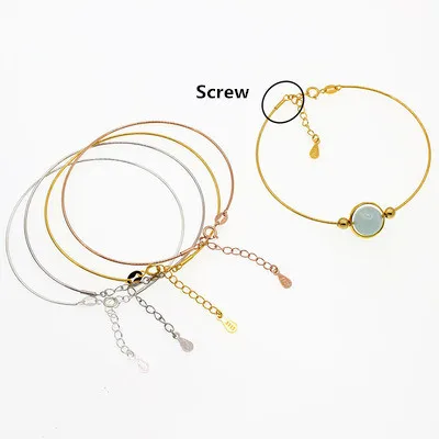 Hot Sale DIY Jewelry Findings Bangle With Screw clasp s 925 Sterling Silver Bracelets Chains For DIY Charm Bracelets making, Silver, gold, rose gold,rhodium plated
Hot Sale DIY Jewelry Findings Bangle With Screw clasp s 925 Sterling Silver Bracelets Chains For DIY Charm Bracelets making, Silver, gold, rose gold,rhodium plated