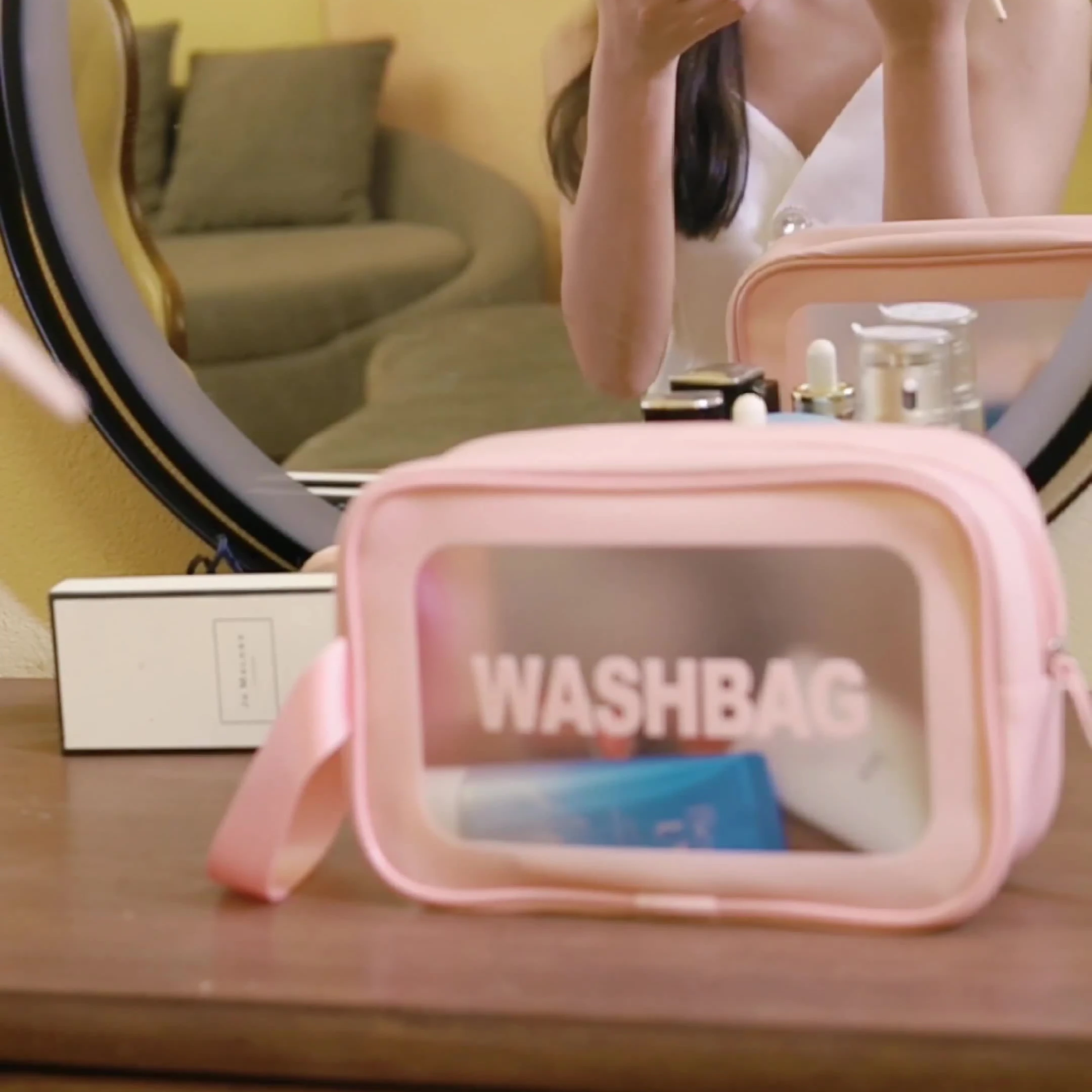 Fashion Zippered Pouch Women Traveling Bags School Travel Woman Messenger Gender Portable Cosmetic Bag, Pink/white/black
Fashion Zippered Pouch Women Traveling Bags School Travel Woman Messenger Gender Portable Cosmetic Bag, Pink/white/black