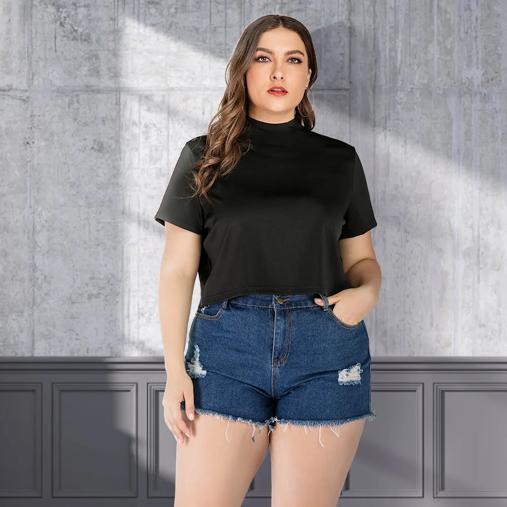 2022 New Design Summer Casual Plain Round Neck Short Sleeve Plus Size T-shirt & blouse for Women
2022 New Design Summer Casual Plain Round Neck Short Sleeve Plus Size T-shirt & blouse for Women