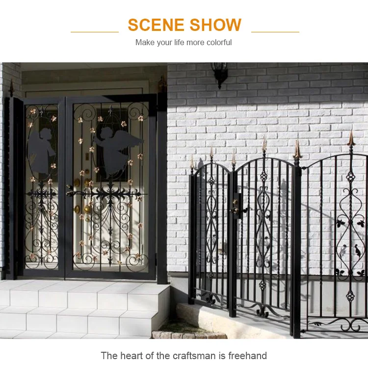 Laser cutting fence fine sanding Aluminum Art lpowder coated all-weather outdoor leisure Gates