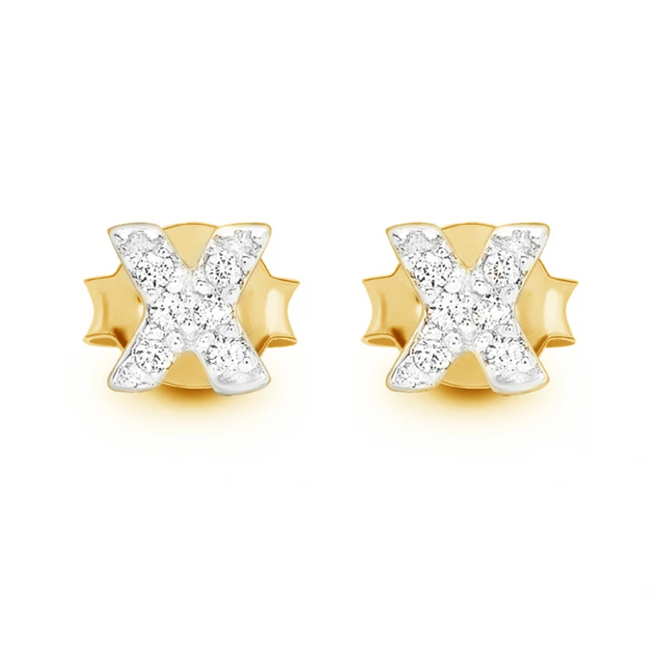Wholesale Silver Earrings Jewelry 925 Sterling Silver 18k Gold Plated Cubic Zirconia X Stud Earrings
Wholesale Silver Earrings Jewelry 925 Sterling Silver 18k Gold Plated Cubic Zirconia X Stud Earrings