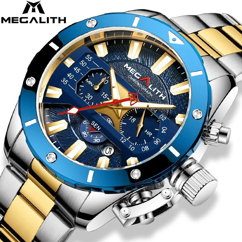 Megalith Factory Wholesale Luxury Brand Blue Military Wrist Watch Man Clock Fashion Chronograph Wristwatch Sport Watches for Men
Megalith Factory Wholesale Luxury Brand Blue Military Wrist Watch Man Clock Fashion Chronograph Wristwatch Sport Watches for Men