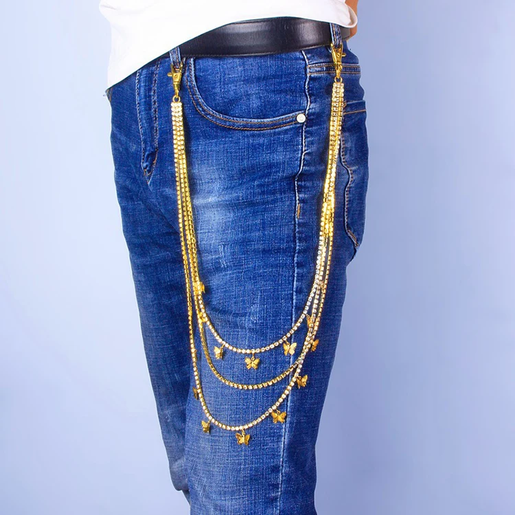 Hot new product multi-layer butterfly hip-hop jeans pants chain ladies rhinestone accessories Waist chain, Silver,gold
Hot new product multi-layer butterfly hip-hop jeans pants chain ladies rhinestone accessories Waist chain, Silver,gold
