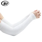 Custom Printed Outdoor Sports Sun Protections UV Blank Compression Cycling Stretchy Arm Sleeves