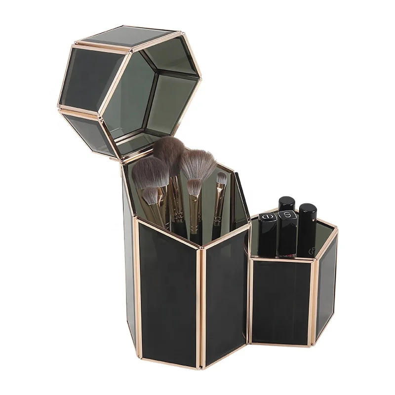 Customized Black Glass Makeup Tools Organizer Holder Partition Storage Combination Holder With Dustproof Cover Give Away Beads
Customized Black Glass Makeup Tools Organizer Holder Partition Storage Combination Holder With Dustproof Cover Give Away Beads