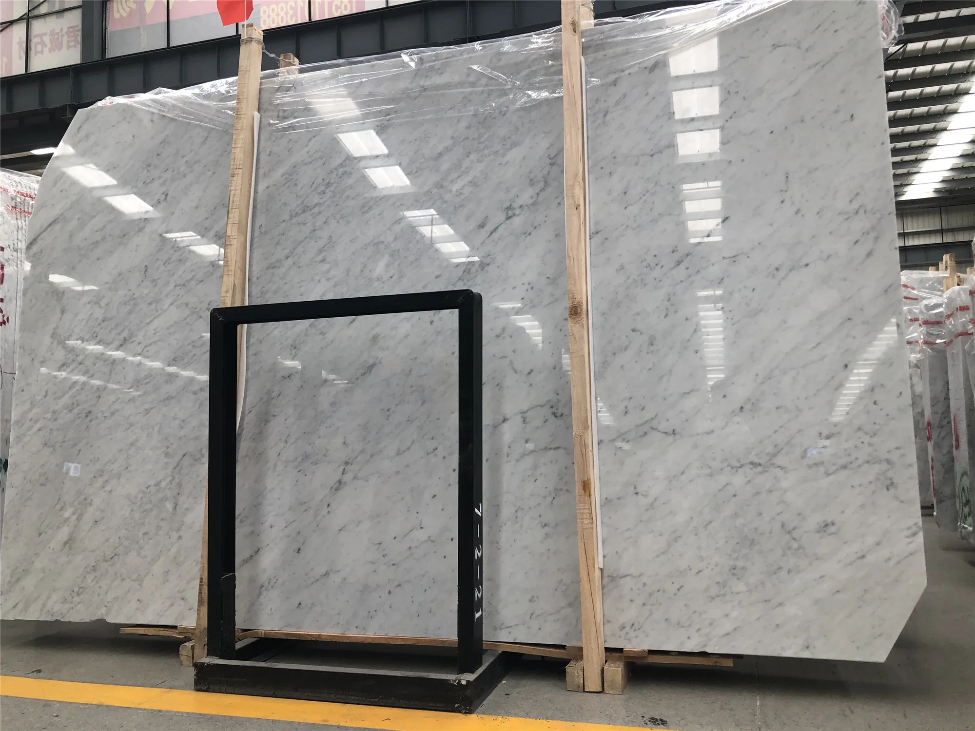 white carrara marble slab