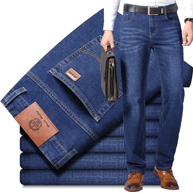 Wholesale Fashion High Stretch Jeans Loose Straight Tube Casual Business Pants Plus Size Men's Jeans, Customized color
Wholesale Fashion High Stretch Jeans Loose Straight Tube Casual Business Pants Plus Size Men's Jeans, Customized color
