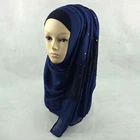 Viscose polyester lace design muslim women wholesale oem scarf hijab