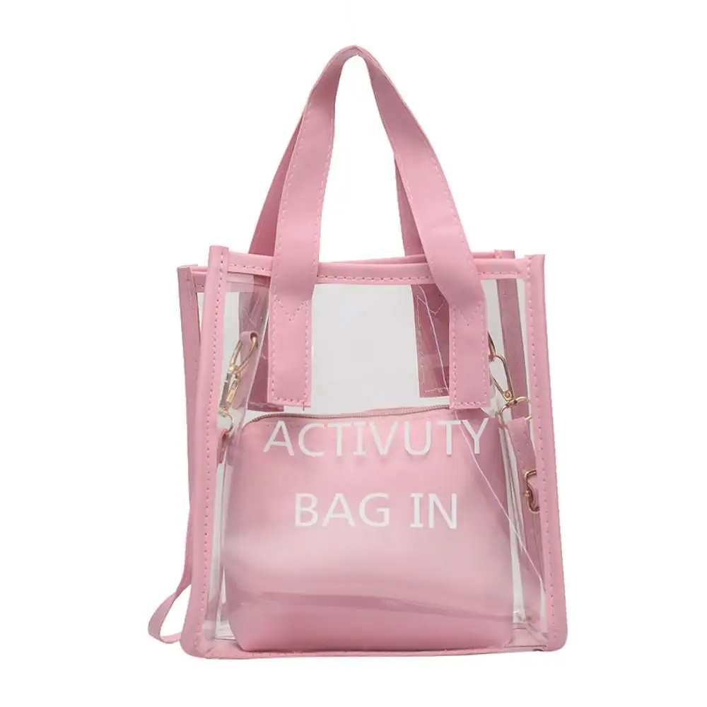 Wholesale Fashion New Korean Transparent Jelly Tote Handbag Letter 2 Sets Crossbody Bags for Women
Wholesale Fashion New Korean Transparent Jelly Tote Handbag Letter 2 Sets Crossbody Bags for Women