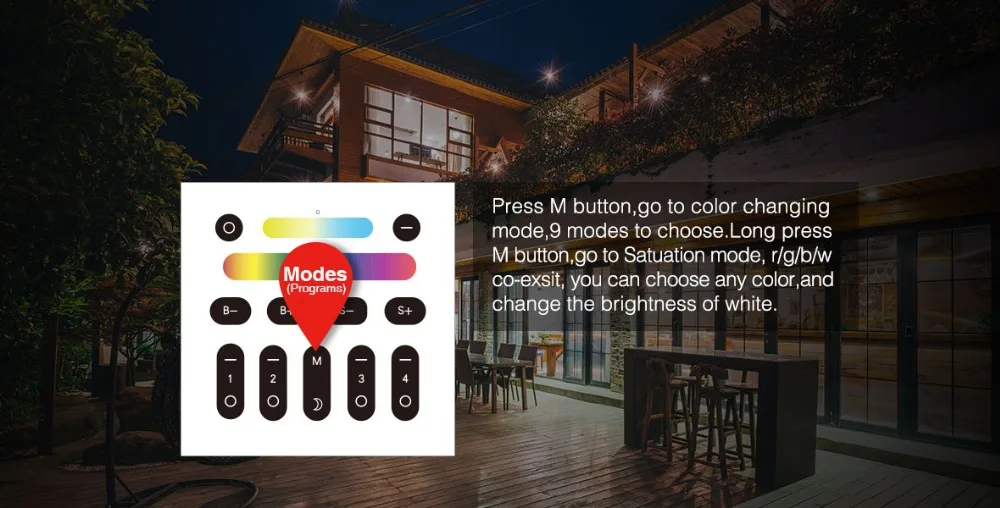 Gledopto RF remote rgb touch controller zigbee plus products Wall mounted switch dimmable - ANKUX.COM