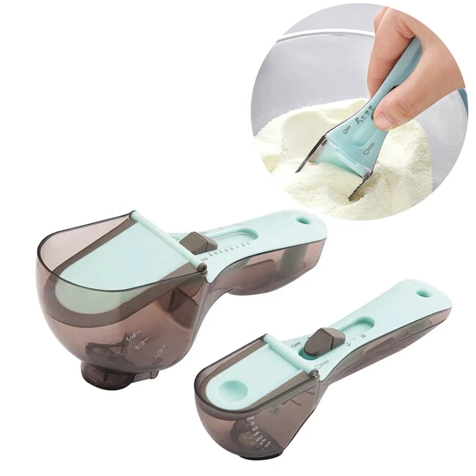 Adjustable Measuring Spoon Plastic Milk Seasoning Flour Scoop with Scale Kitchen Measuring Cups
Adjustable Measuring Spoon Plastic Milk Seasoning Flour Scoop with Scale Kitchen Measuring Cups