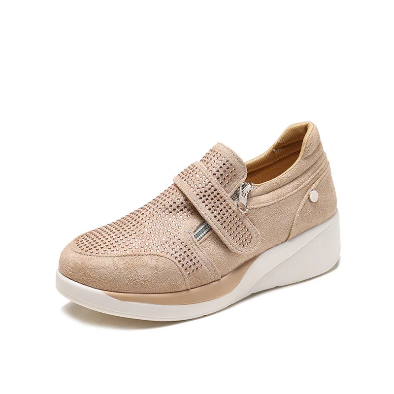 Women's shoes 2021 European and American sports sneakers Lightweight thick-soled increased rhinestone magic sticker shoes, Picture color
Women's shoes 2021 European and American sports sneakers Lightweight thick-soled increased rhinestone magic sticker shoes, Picture color
