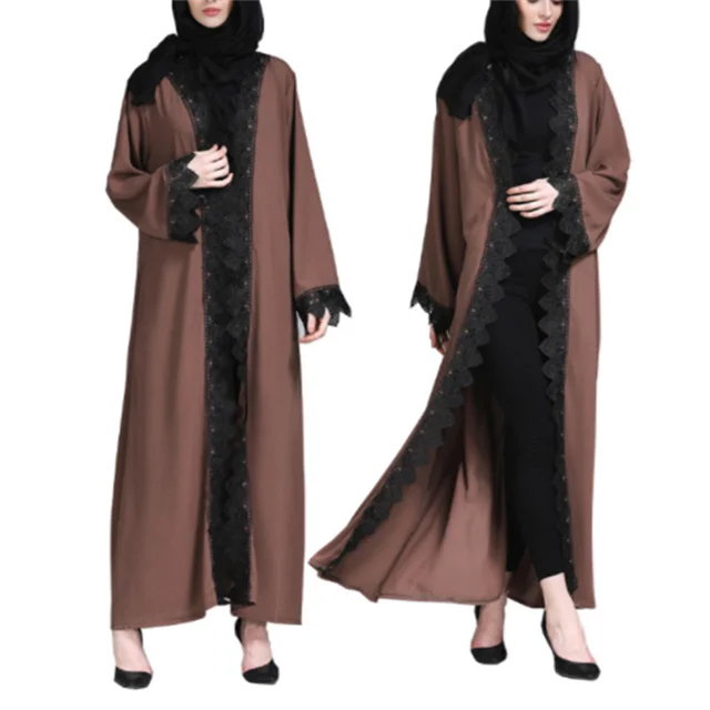 New Arab women's robe Open Chiffon jacquard Muslim clothing dress Middle East large women's abaya
New Arab women's robe Open Chiffon jacquard Muslim clothing dress Middle East large women's abaya