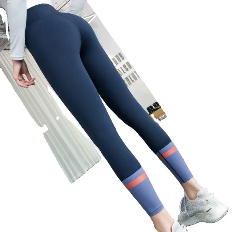 Best selling High elastic stripe patchwork gym leggings high waist seamless workout yoga tight peach lift butt leggings, Picture
Best selling High elastic stripe patchwork gym leggings high waist seamless workout yoga tight peach lift butt leggings, Picture
