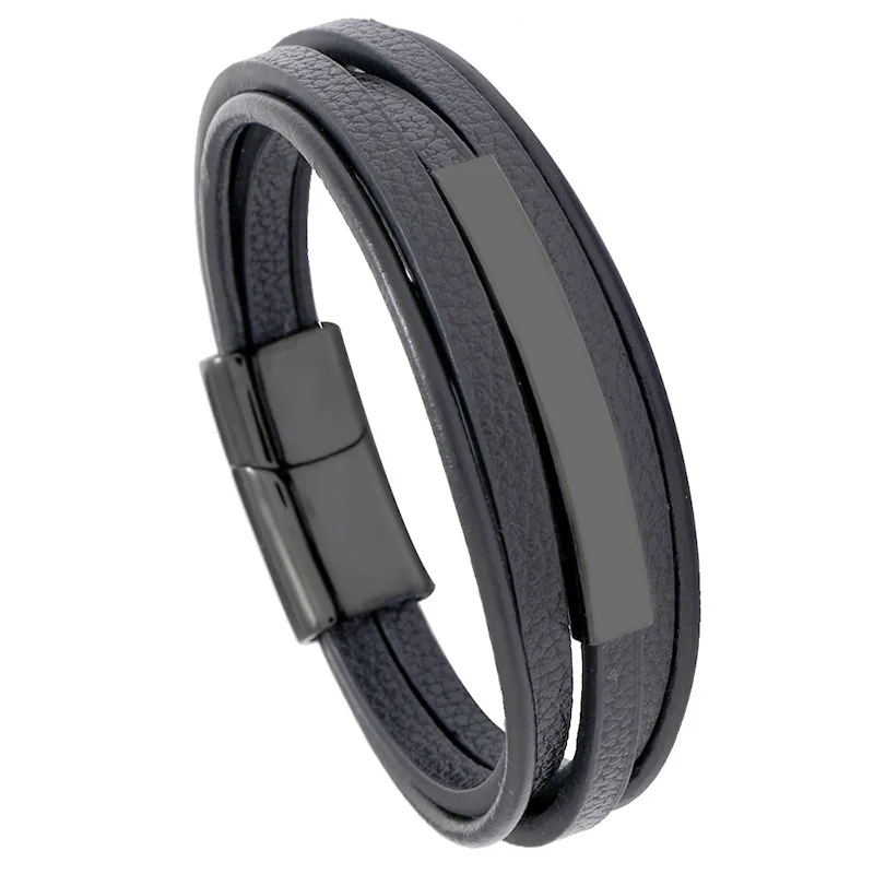 hand-woven multi-layer wristband punk men's leather bracelet fashion creative magnetic clasps bangle (KB8342), As picture
hand-woven multi-layer wristband punk men's leather bracelet fashion creative magnetic clasps bangle (KB8342), As picture