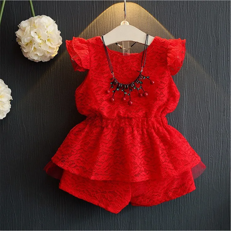 2-7 Yrs Old Toddler Girl Shorts Set Lace Short Sleeve Chiffon Ruffle Top+Shorts 2Pcs Spring Summer Kids Outfit Baby Girl Clothes, Red
2-7 Yrs Old Toddler Girl Shorts Set Lace Short Sleeve Chiffon Ruffle Top+Shorts 2Pcs Spring Summer Kids Outfit Baby Girl Clothes, Red