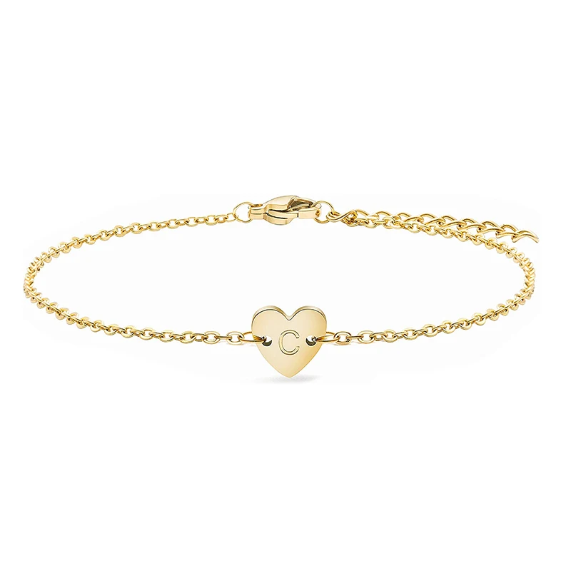 2021 18K Real Gold Initials Anklet Letters Pendant Jewelry Cute Heart-Shaped Anklet For Mem And Women, As picture
2021 18K Real Gold Initials Anklet Letters Pendant Jewelry Cute Heart-Shaped Anklet For Mem And Women, As picture