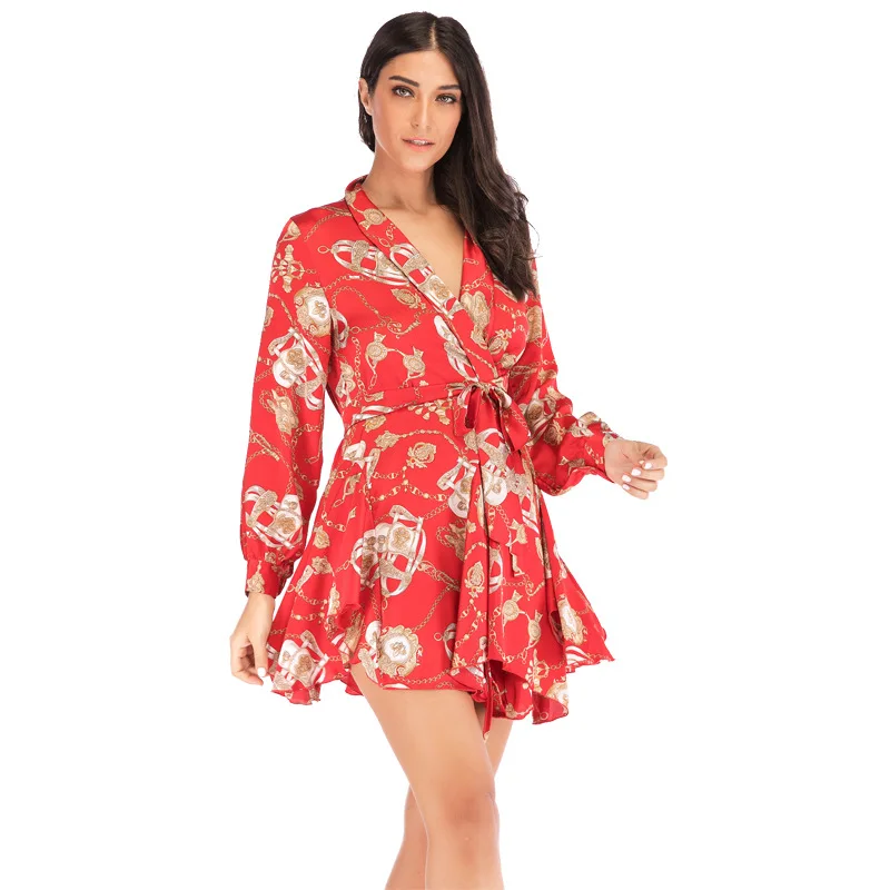 2020 Women floral print Elegant puff sleeve a line v neck sash High waist work wear office lady party midi dress
2020 Women floral print Elegant puff sleeve a line v neck sash High waist work wear office lady party midi dress