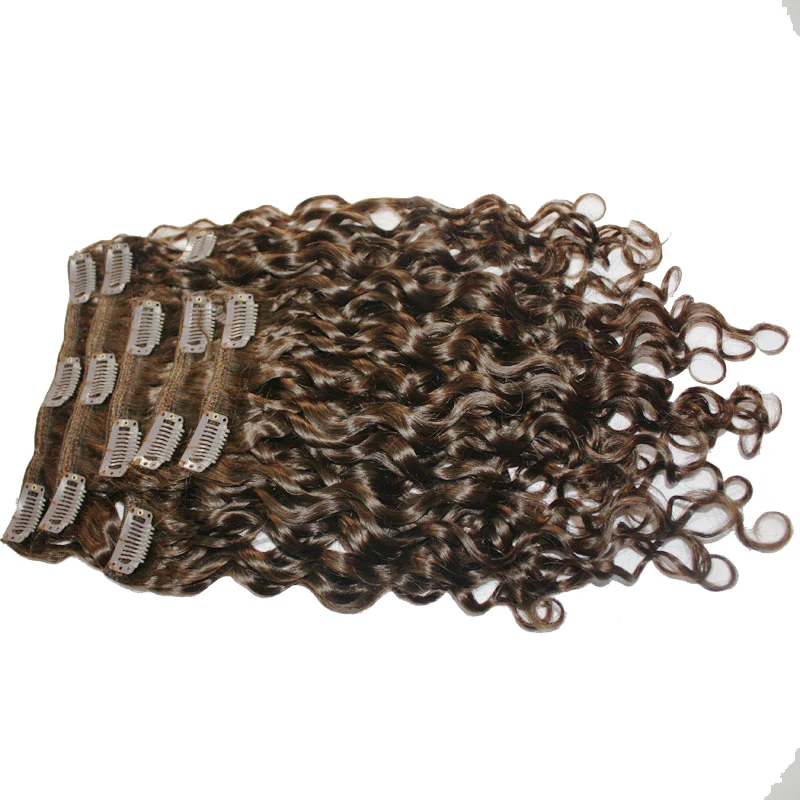 Manufacture Unprocessed Mongolian Hair deep wave clip in hair 100% human hair, Dark to light any color is available
Manufacture Unprocessed Mongolian Hair deep wave clip in hair 100% human hair, Dark to light any color is available