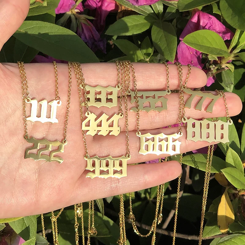 2021 hot sale gold plated chain necklace numerology jewelry angel lucky number 111-999 necklace for women 
2021 hot sale gold plated chain necklace numerology jewelry angel lucky number 111-999 necklace for women