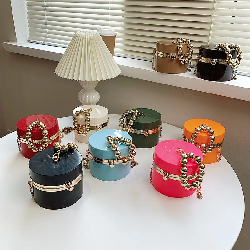 Fashion designer acrylic round box ladies mini purses women cheap trendy Bolsa handbags with pearl handle For women
Fashion designer acrylic round box ladies mini purses women cheap trendy Bolsa handbags with pearl handle For women