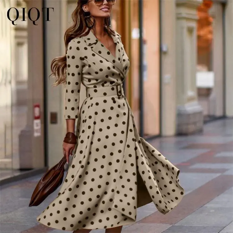 Trendy 2021 Fashion Casual Dress Polka Dot Printing One Piece Dress Elegant Women's Clothing Discount Dress
Trendy 2021 Fashion Casual Dress Polka Dot Printing One Piece Dress Elegant Women's Clothing Discount Dress