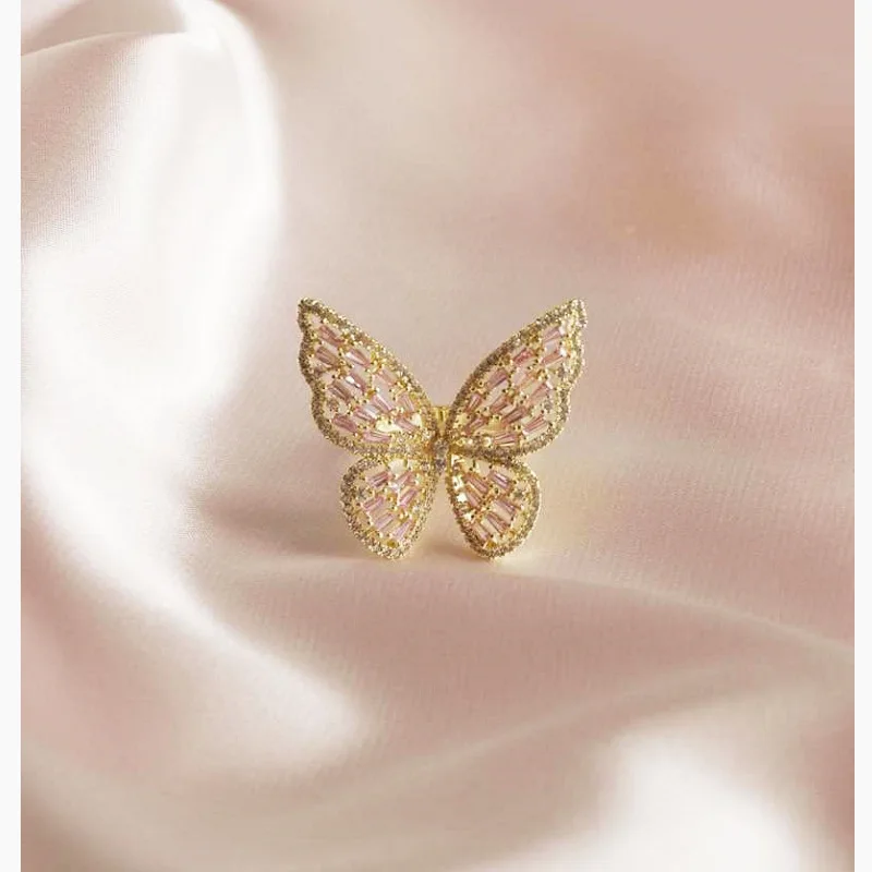 Creative Ladies Hand Rings Jewelry Manufacture, Hollow 14K&18K Gold Butterfly Ring,Zirconia Statement Diamond Rings, Picture
Creative Ladies Hand Rings Jewelry Manufacture, Hollow 14K&18K Gold Butterfly Ring,Zirconia Statement Diamond Rings, Picture