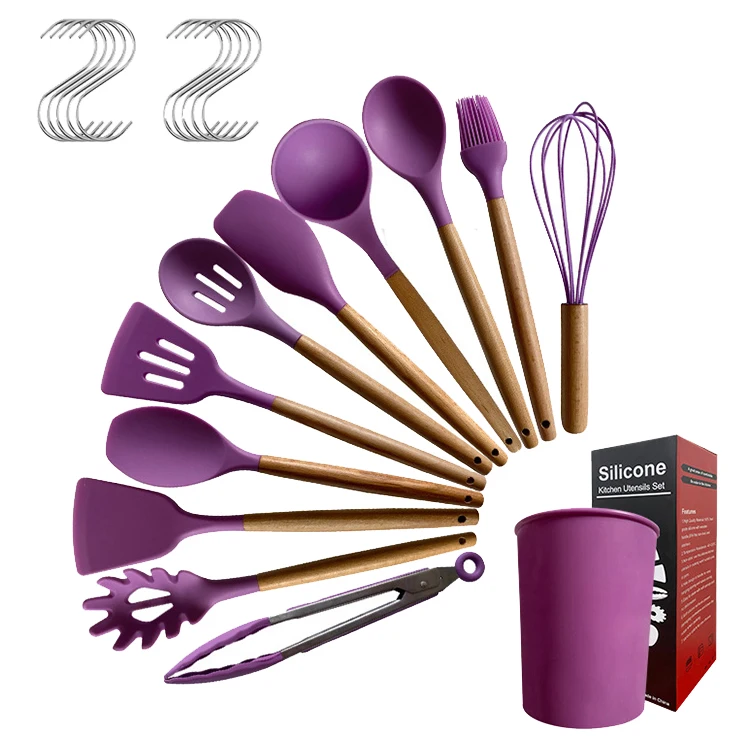 Promotional Multi Color 12 Pieces Premium Heat Resistant Bamboo Kitchen Utensils Set
Promotional Multi Color 12 Pieces Premium Heat Resistant Bamboo Kitchen Utensils Set