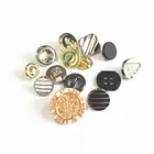 Silver Button Buttons Custom Logo Design Gold Silver Round Shape Sewing Mens Cloths Zinc Alloy Button