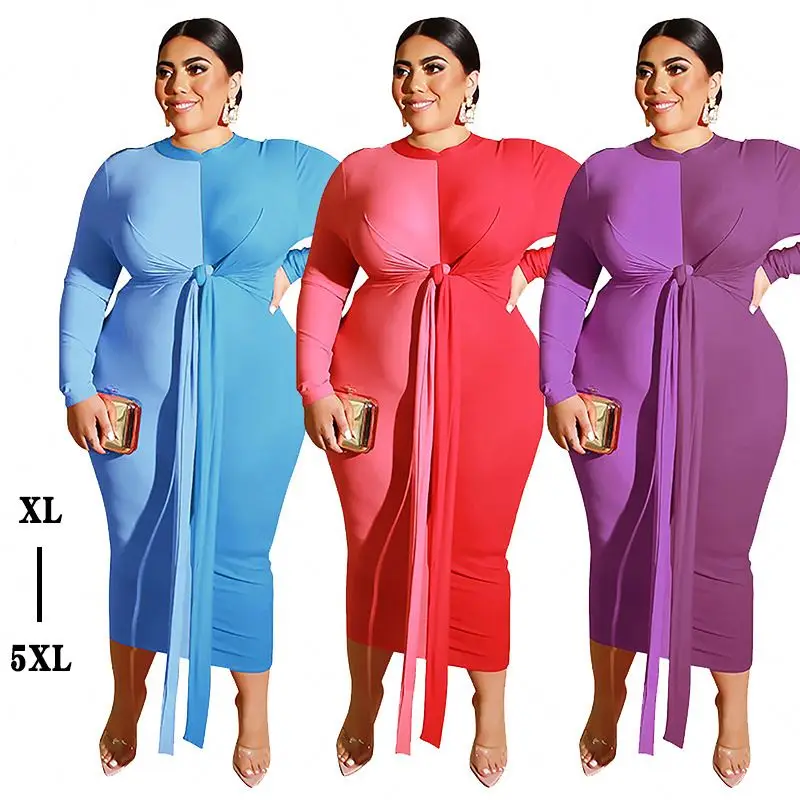 Online shop hot selling plus size color blocking casual dress for women 2021 Mother of the Bride Clothing
Online shop hot selling plus size color blocking casual dress for women 2021 Mother of the Bride Clothing