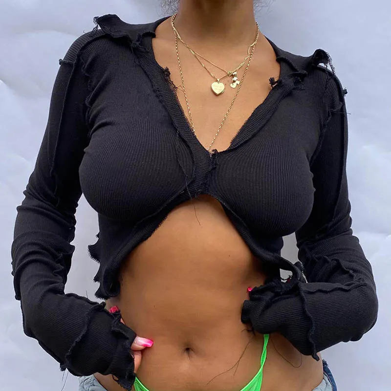 Streetwear Vintage Fall Cropped t shirt Long Sleeve V Neck Sexy shirts Women Long Sleeve Girls Shirt
Streetwear Vintage Fall Cropped t shirt Long Sleeve V Neck Sexy shirts Women Long Sleeve Girls Shirt