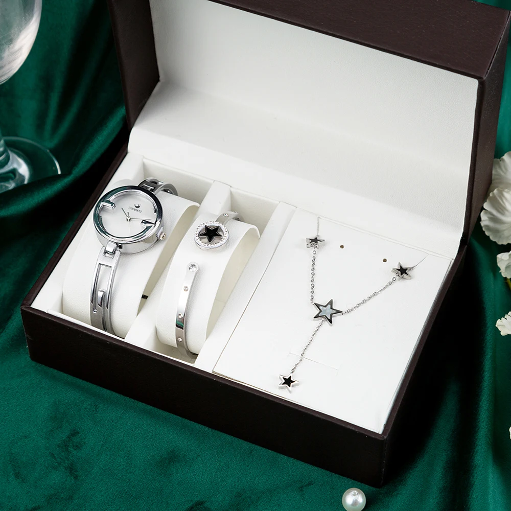 watch Set 2021 Luxury Women Watches Crystal Bracelet Stud Earring Necklace Set Ladies Watch Casual Quartz watch high quality box
watch Set 2021 Luxury Women Watches Crystal Bracelet Stud Earring Necklace Set Ladies Watch Casual Quartz watch high quality box