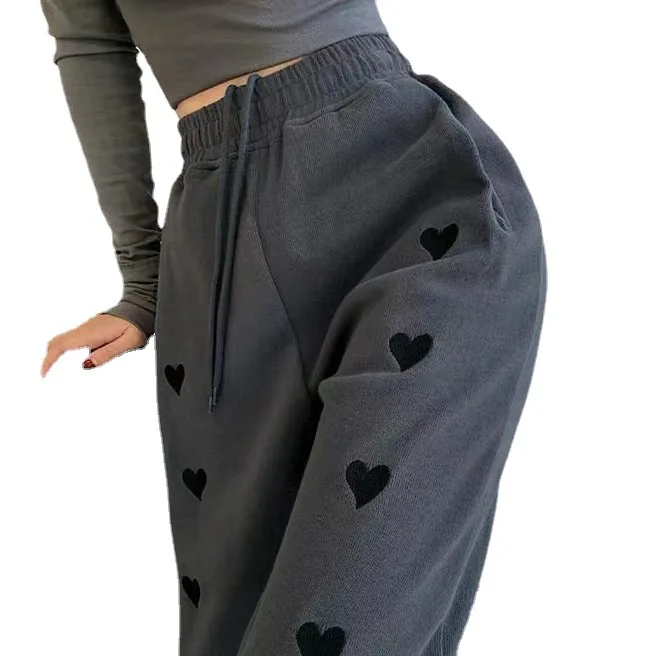 Promotion Spring New Embroidered Love Sports Pants Women'S Drawstring Drawstring High Waist Loose Casual Straight Wide Leg Pants
Promotion Spring New Embroidered Love Sports Pants Women'S Drawstring Drawstring High Waist Loose Casual Straight Wide Leg Pants