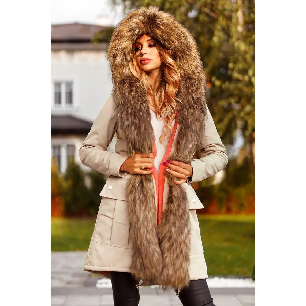 

Fashion clothes wool coat women wool-blend and features faux fur trim wool coat for women winter custom fuax fur coat womens, Customized color