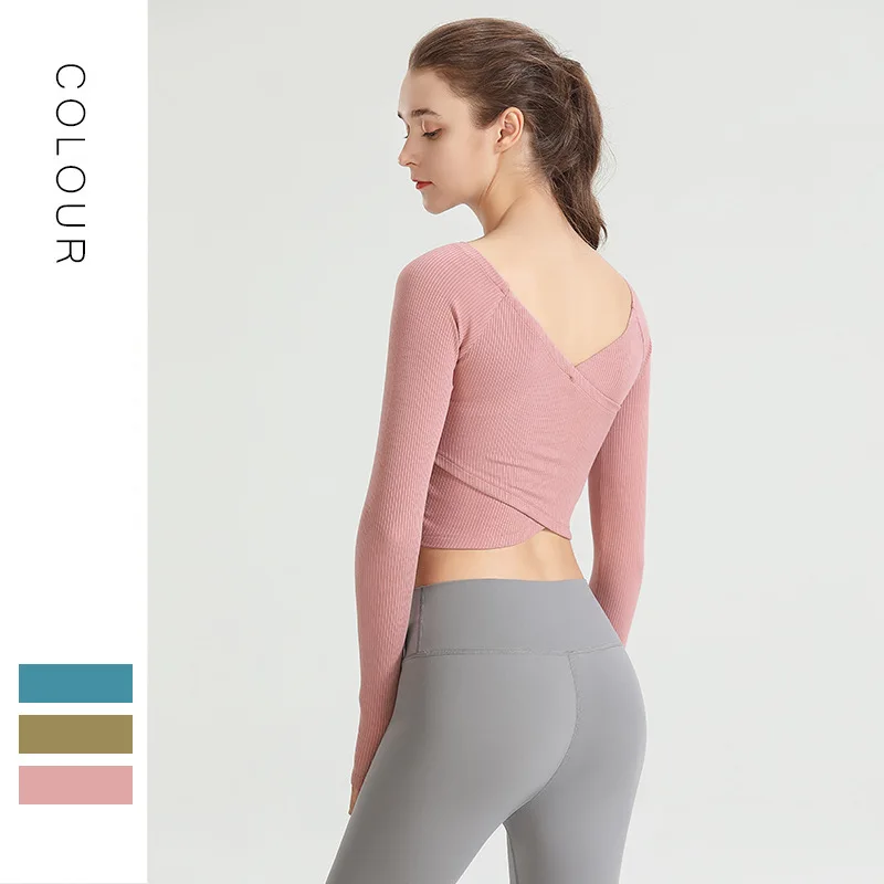New Wear Women's Slim Fit High-Elastic Beauty Back V-neck Low-Cut Long Sleeve T-shirt Sports Running Fitness Yoga Top
New Wear Women's Slim Fit High-Elastic Beauty Back V-neck Low-Cut Long Sleeve T-shirt Sports Running Fitness Yoga Top