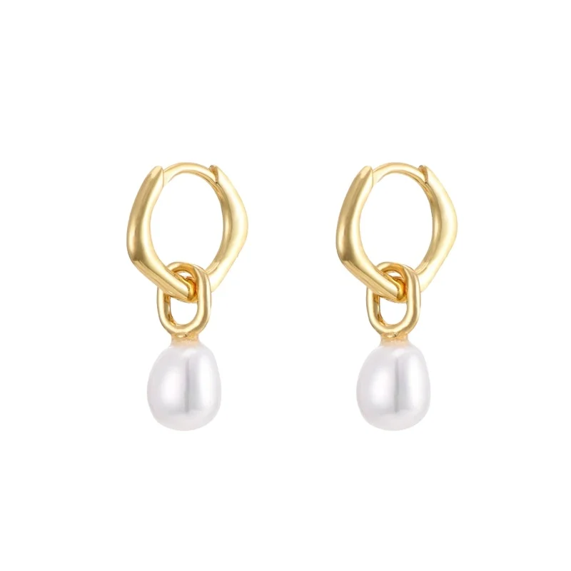 Combinaison femm chic Europe fashion jewelry baroque pearl hoop earrings 925 silver gold plated
Combinaison femm chic Europe fashion jewelry baroque pearl hoop earrings 925 silver gold plated