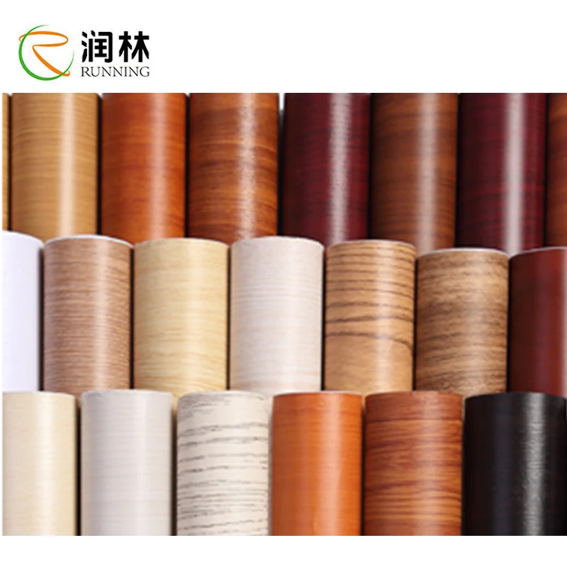 Flat printed wood grain decorative PVC foil for SPC flooring