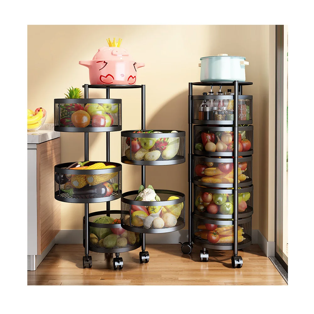 Jx- Dropshipping 360 Degree Rotating Kitchen Shelf For Fruit Vegetable Floor Multi-layer Household Storage Rack Round Trolley, Black
Jx- Dropshipping 360 Degree Rotating Kitchen Shelf For Fruit Vegetable Floor Multi-layer Household Storage Rack Round Trolley, Black