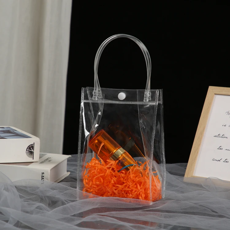 Stock waterproof plastic clear transparent pvc gift handle shopping tote bag 
Stock waterproof plastic clear transparent pvc gift handle shopping tote bag