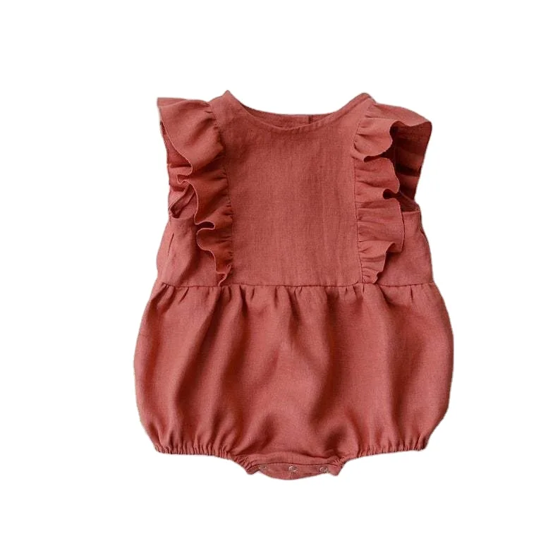 2020 Baby Girl Summer Cotton Solid Color INS Sleeveless romper Wrapper ruffle linen onesie babies clothes, As picture shows
2020 Baby Girl Summer Cotton Solid Color INS Sleeveless romper Wrapper ruffle linen onesie babies clothes, As picture shows