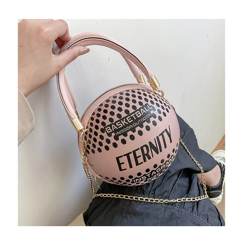 2021 New Women Lightweight Messenger Bag Fashion Round Ball Shaped Crossbody Bag Chain Handbag Female Funny Basketball Purse
2021 New Women Lightweight Messenger Bag Fashion Round Ball Shaped Crossbody Bag Chain Handbag Female Funny Basketball Purse