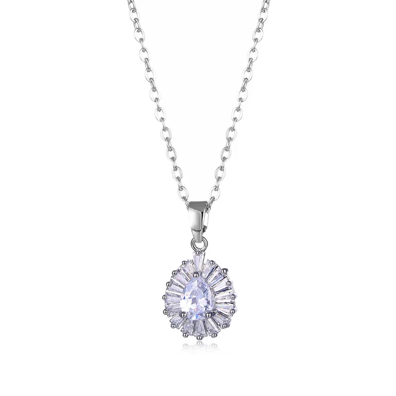 Best Selling Titanium Steel Chain Crystal Pendant Necklace Stainless Steel Water Drop Diamond Necklace For Women
Best Selling Titanium Steel Chain Crystal Pendant Necklace Stainless Steel Water Drop Diamond Necklace For Women