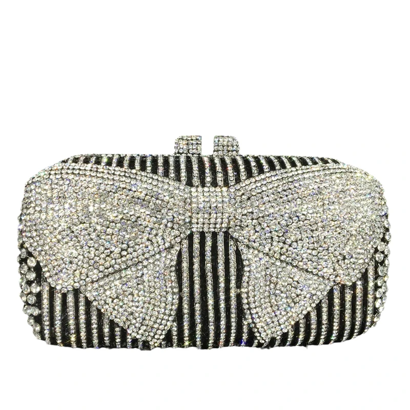 Elegant Women Bow Evening Bags Wedding Party Rhinestone Handbags Ladies Crystal Clutch Purse, As pictures
Elegant Women Bow Evening Bags Wedding Party Rhinestone Handbags Ladies Crystal Clutch Purse, As pictures