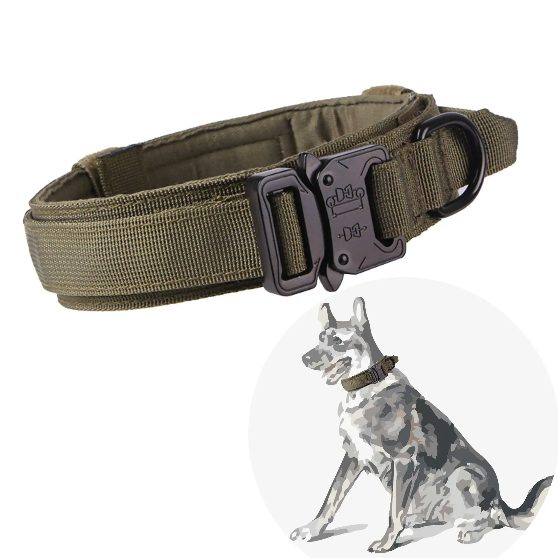 Tactical outdoor products real nylon thick webbing wear-resistant dog multifunctional collar, 3 colors
Tactical outdoor products real nylon thick webbing wear-resistant dog multifunctional collar, 3 colors