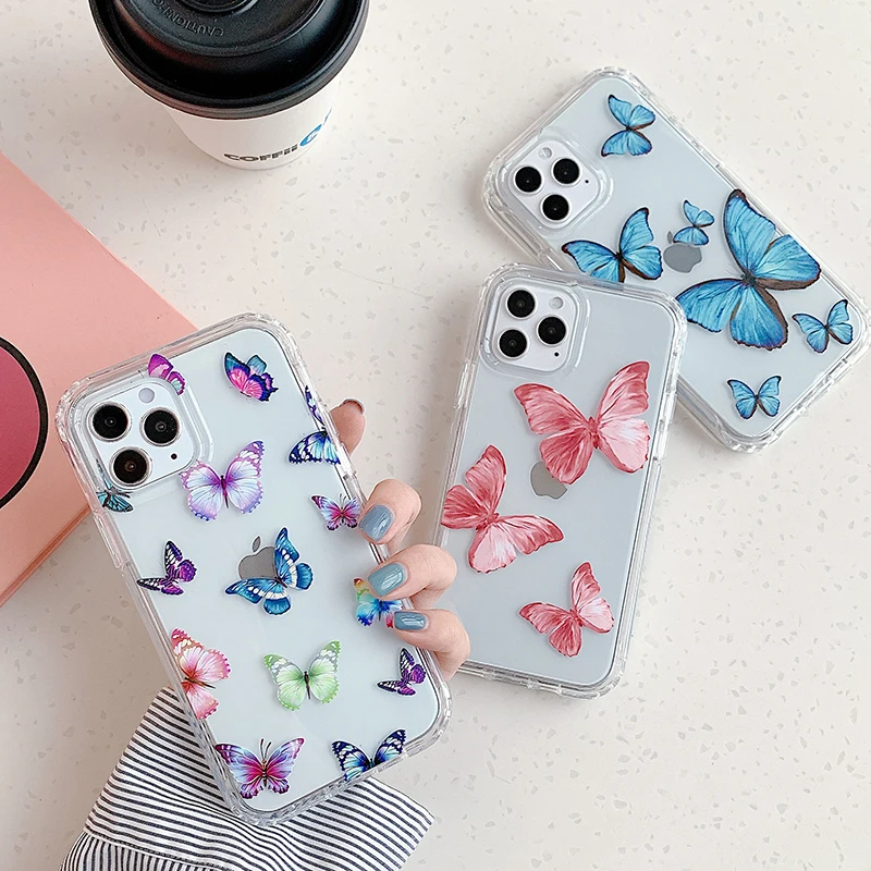 Beautiful Color butterfly Phone Case For iPhone 12 11 Pro Max 6 7 8 plus X XR XS SE Soft transparent antifall thicken back cover, Same as showed picture
Beautiful Color butterfly Phone Case For iPhone 12 11 Pro Max 6 7 8 plus X XR XS SE Soft transparent antifall thicken back cover, Same as showed picture