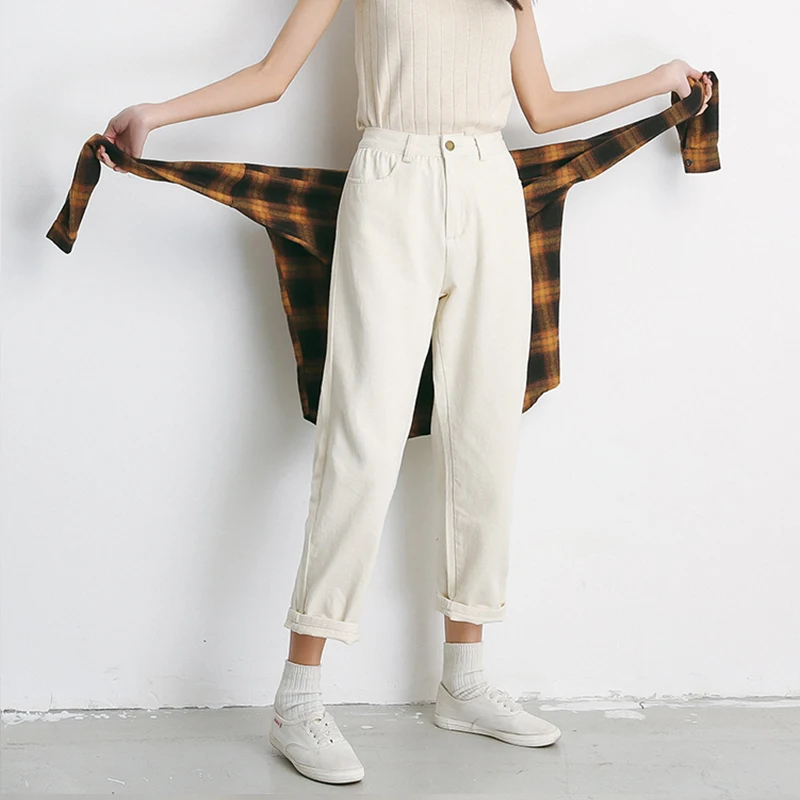 Garemay Denim Fabric Women's White Casual Cotton Loose Harem Pants Design Ladies Jeans For Summer
Garemay Denim Fabric Women's White Casual Cotton Loose Harem Pants Design Ladies Jeans For Summer