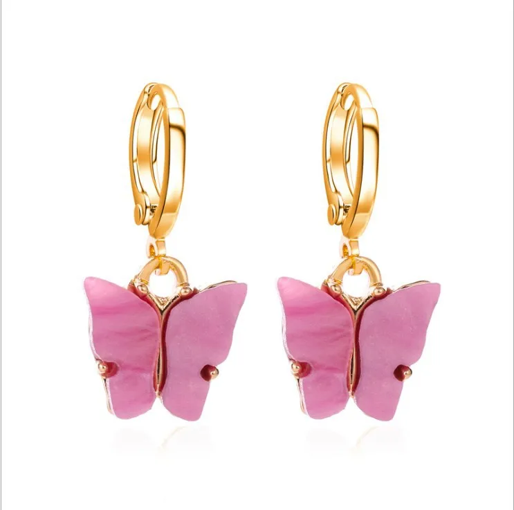Cute Korean Gold Animal Acrylic Butterfly Pendant Charms Plastic Circle Hoop Earrings For Girls Jewelry, As pic
Cute Korean Gold Animal Acrylic Butterfly Pendant Charms Plastic Circle Hoop Earrings For Girls Jewelry, As pic