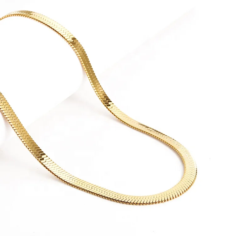 Fashion Jewelry 2021 Stainless Steel Flat Snake Chain Trendy Gold Plated Herringbone Chain Necklace
Fashion Jewelry 2021 Stainless Steel Flat Snake Chain Trendy Gold Plated Herringbone Chain Necklace
