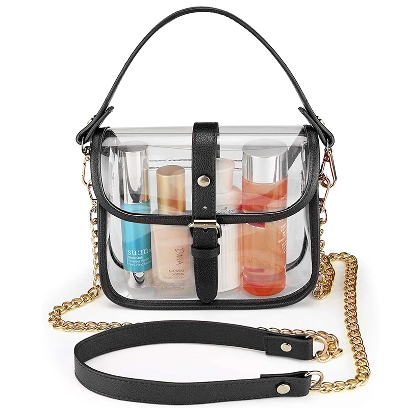 2021 fashion SMALL clear shoulder purse pvc tote luxury transparent handbag woman chain bag for girl
2021 fashion SMALL clear shoulder purse pvc tote luxury transparent handbag woman chain bag for girl